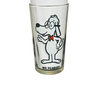 Mr Peabody Pepsi Collector Series PAT Ward Cartoon Glass Vintage 1973 USA Made